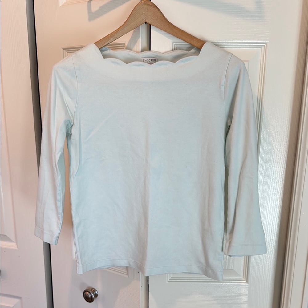 J.Crew Seafoam Green 3/4 Sleeve Top